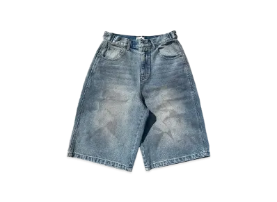 9090 King Logo Buggy Jorts "MAD LIGHT BLUE"