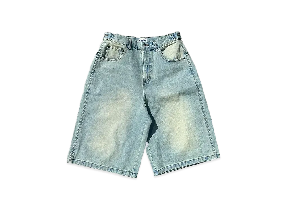 9090 King Logo Buggy Jorts "VINTAGE BLUE"