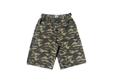 9090 King Logo Assort Buggy Jorts "GREEN CAMO"