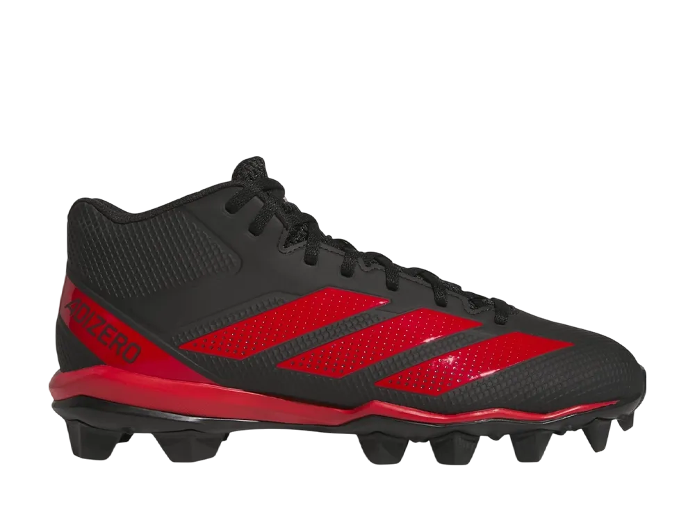 アディダス アディゼロ インパクト2 モウルディド ラバー フットボールスパイク "コアブラック/チームパワーレッド2"