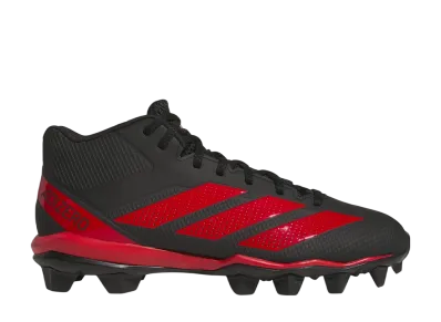 adidas Adizero Impact 2 Molded Rubber Football Cleats "Core Black/Team Power Red 2"