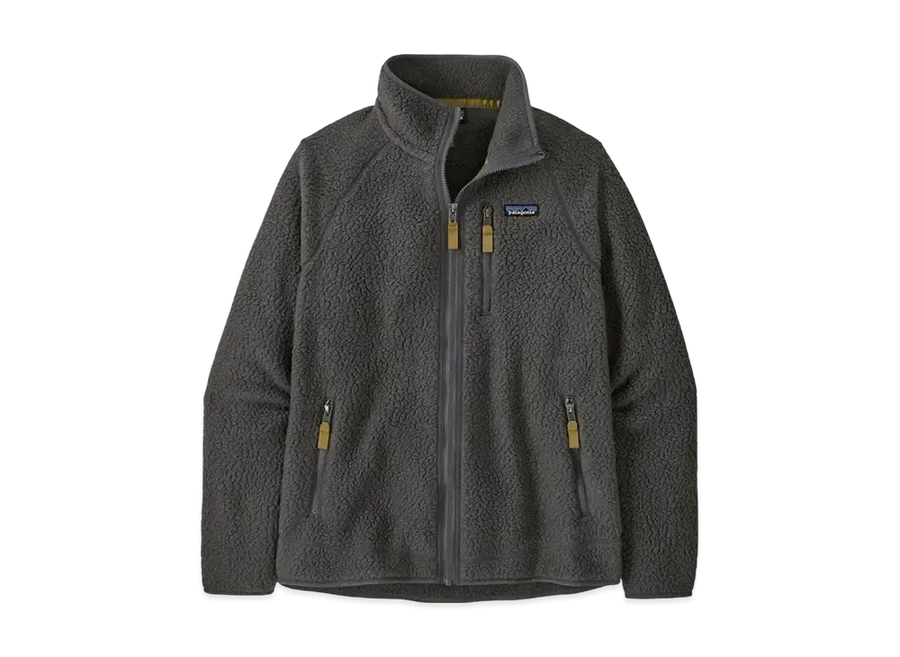 Patagonia Men's Fleece Jacket Zip Up Outer Boa Jacket "GrayCharcoal"
