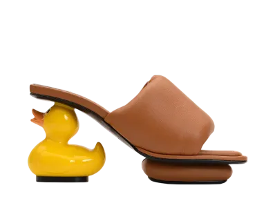 Maison MIHARA YASUHIRO Women's Duck Heel Puffer Sandal "Brown"