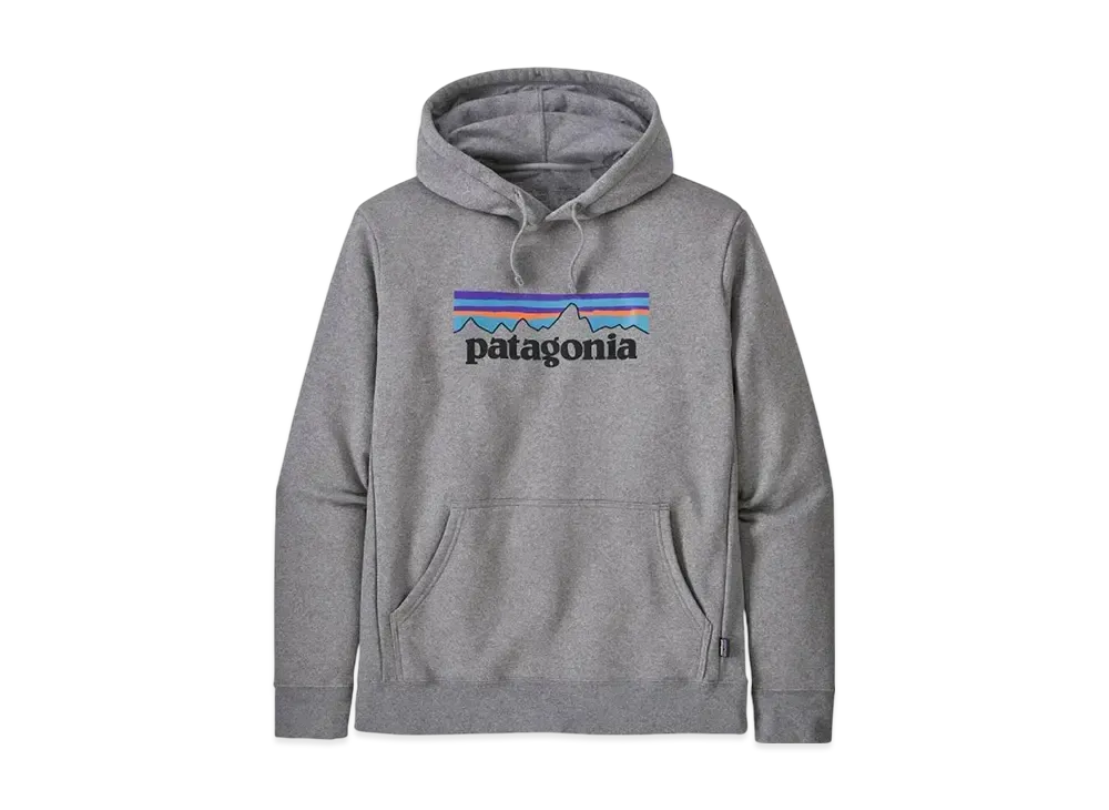 Patagonia Men's Pullover Hoodie Logo Hoodie Sweatshirt "HeatherGrey"