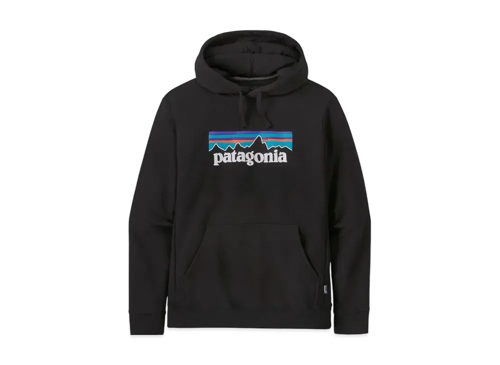 Patagonia Men's Pullover Hoodie Logo Hoodie Sweatshirt "Black"