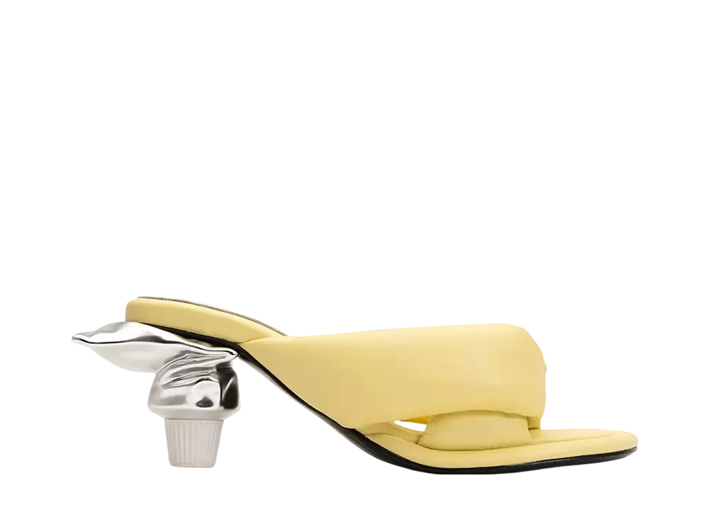 メゾンミハラヤスヒロ ウィメンズ トゥースペースト パファーサンダル "イエロー" (B14FW707)