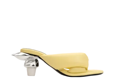 Maison MIHARA YASUHIRO Women's Toothpaste Heel Puffer Sandals "Yellow"