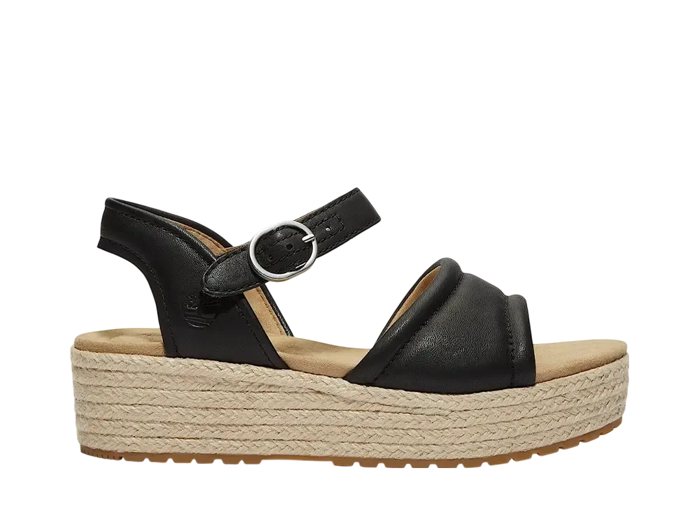 ティンバーランド ウィメンズ サントリーニ サン バックストラップ サンダル "ブラックフルグレイン"