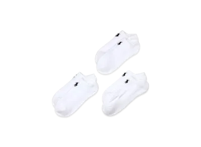 Polo Ralph Lauren 3 Pack Classic Foot Low Cut Polo Ghost Socks "White/Navy"