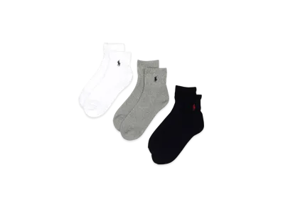 Polo Ralph Lauren 3 Pack Classic Foot Quarter Polo Ankle Socks "Mix"