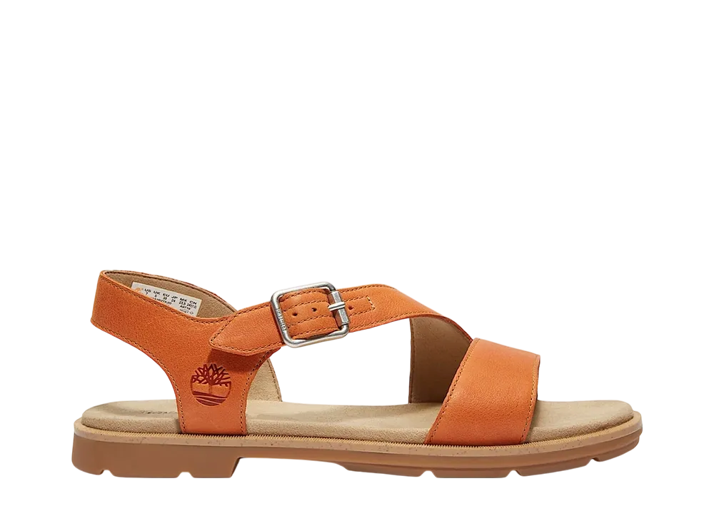 Timberland Women's Calista Bay Backstrap Sandal "Medium Orange Full Grain"