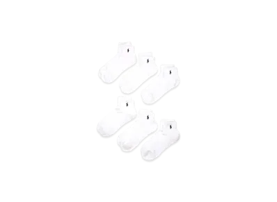 Polo Ralph Lauren 6 Pack Casual Quarter Socks "White"