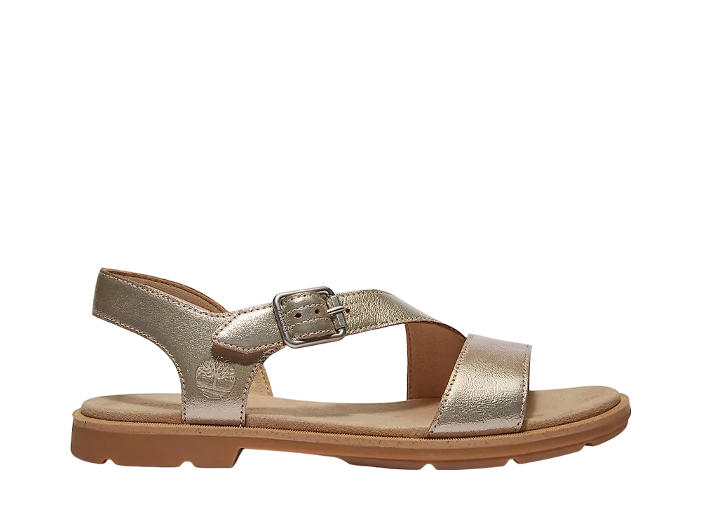 Timberland Women's Calista Bay Backstrap Sandal "Gold Metallic"