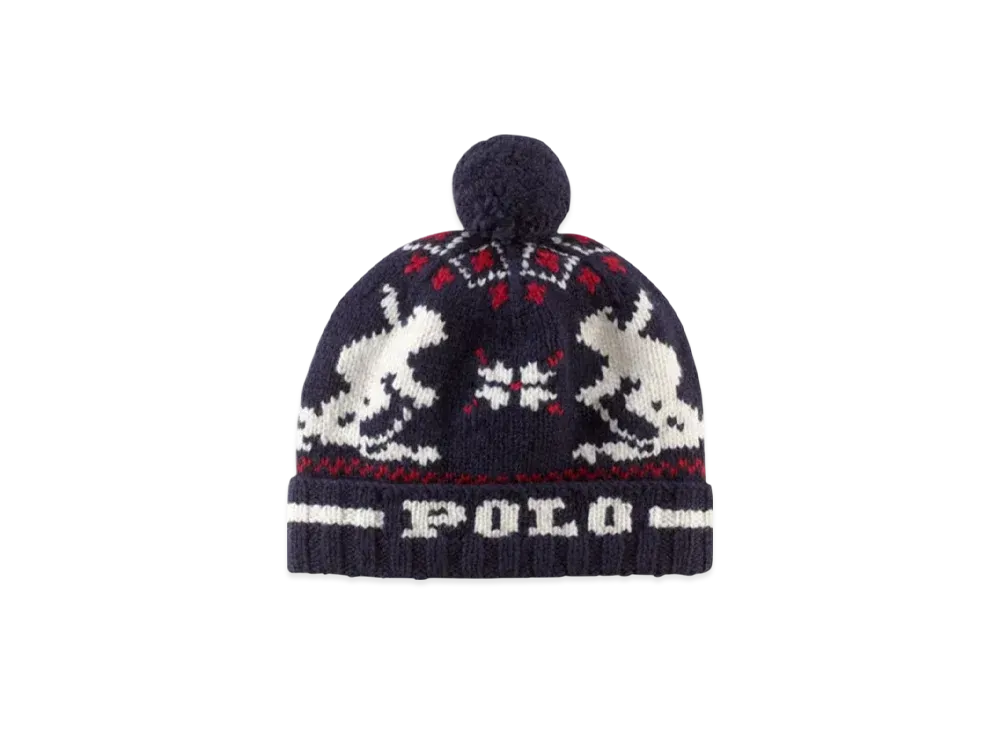 Polo Ralph Lauren Kids Cotton Big Pony Skull Cap "Navy"