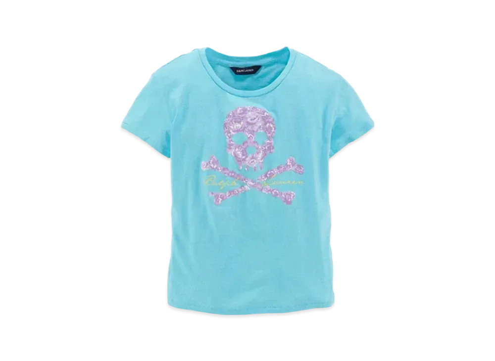 Polo Ralph Lauren Kids Solid Cotton Skull Top "Blue"
