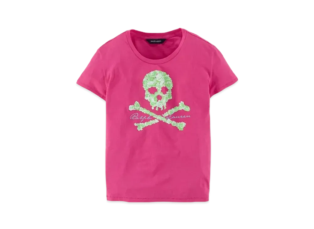 Polo Ralph Lauren Kids Solid Cotton Skull Top "Pink"