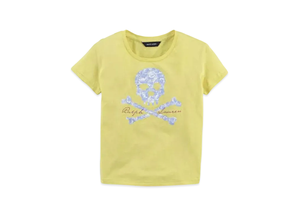Polo Ralph Lauren Kids Solid Cotton Skull Top "Yellow"