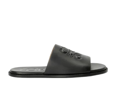 LOEWE Flex Anagram Slide in Soft Calfskin "Black"