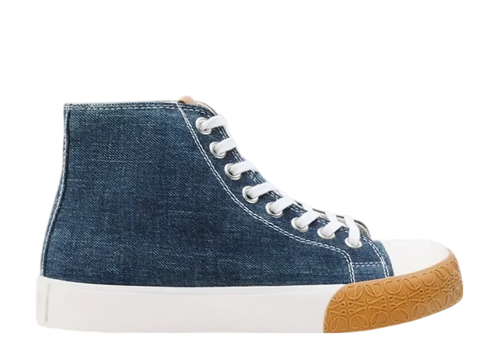 ロエベ ブロック ハイトップ スニーカー デニム "ウォッシュドデニム"