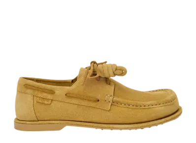 LOEWE Campo Boat Shoe in Calfskin Suede "Medium Tabaco"