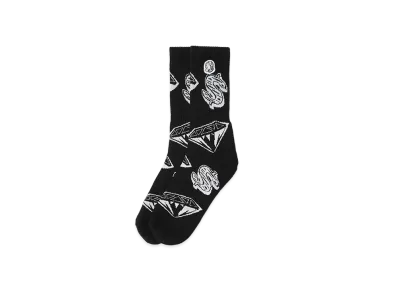 BILLIONAIRE BOYS CLUB BB DIAMOND JACQUARD KNIT SOCKS "BLACK"