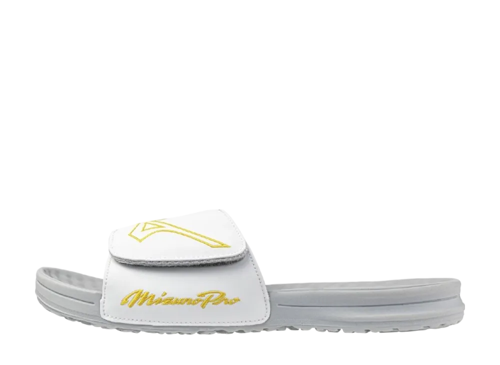 ミズノ ミズノプロ スライド2 "ホワイト/ゴールド/グレー"