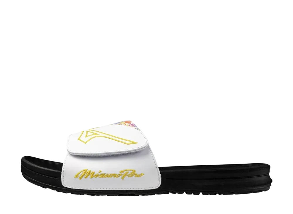ミズノ ミズノプロ スライド2 "ホワイト/ゴールド/ブラック"