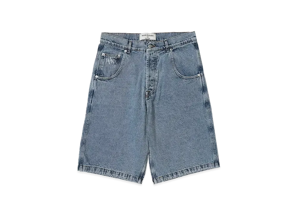Walk In Paris The light blue denim baggy shorts "LIGHT BLUE"