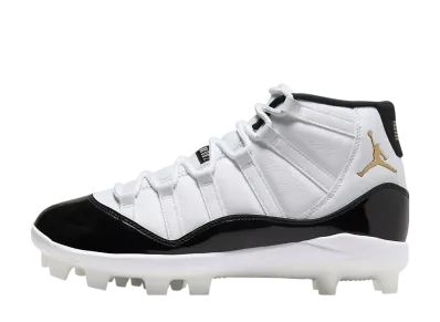 ナイキ エアジョーダン11 レトロ MCS クリート "ホワイト/ブラック/メタリックゴールド"