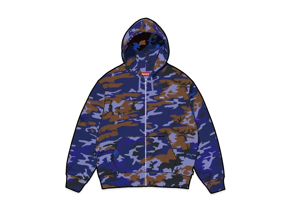 Supreme Small Box Zip Up Hooded Sweatshirt "BlueCamo"