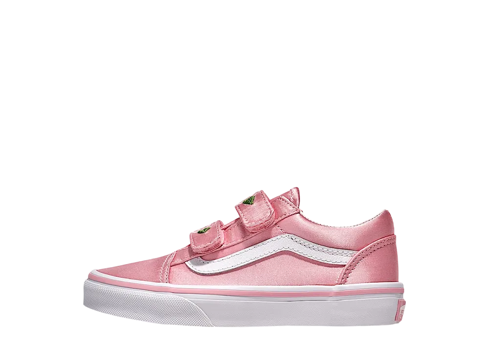 Vans Little Kids Old Skool V Satin "Rose Pink"