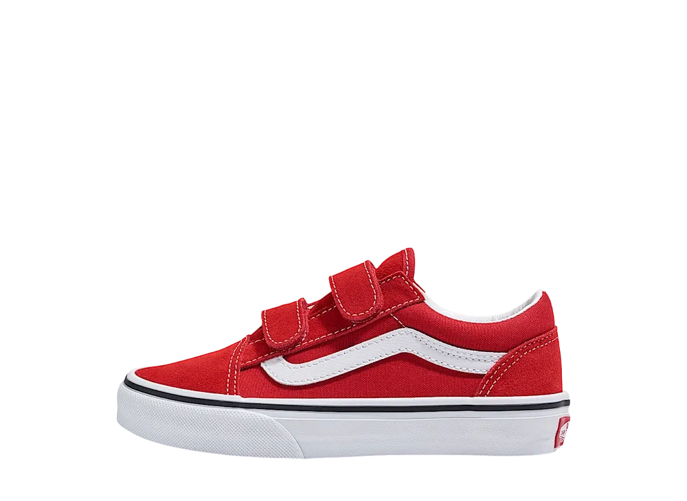 Vans Little Kids Old Skool V "Racing Red/White"