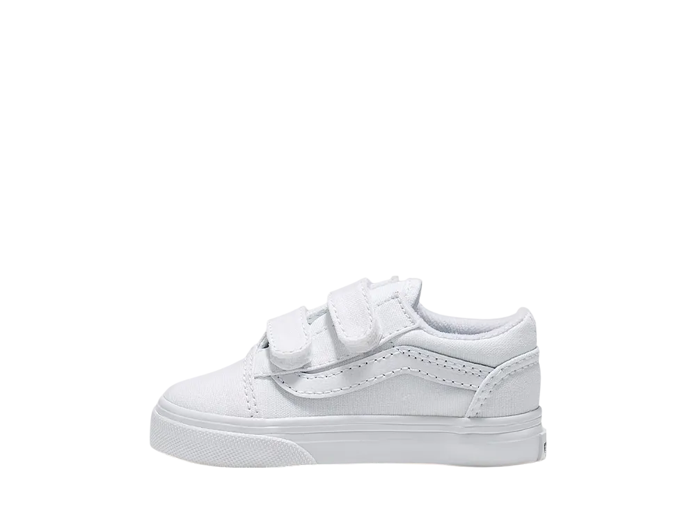 Vans Toddler Old Skool V Satin "True White"