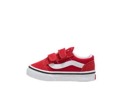 Vans Toddler Old Skool V Satin "Racing Red/White"