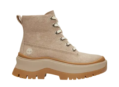 Timberland Women's Roxie Lane Mid Lace Up Boot "Light Beige Canvas"