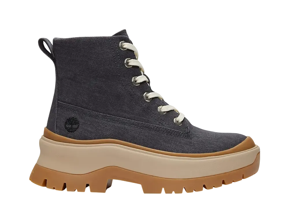 Timberland Women's Roxie Lane Mid Lace Up Boot "Dark Grey Canvas"