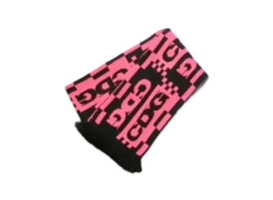 Comme des Garcons CDG Pink Logo Scarf "Black"