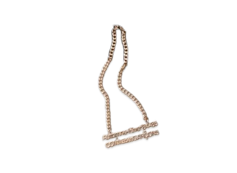 Comme des Garcons CDG Staff Logo Necklace "Gold"