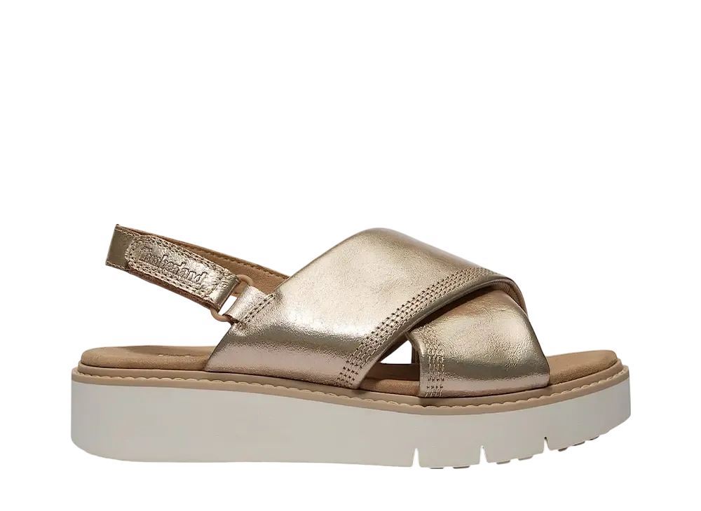 Timberland Women's Safari Dawn Backstrap Sandal "Gold Metallic"