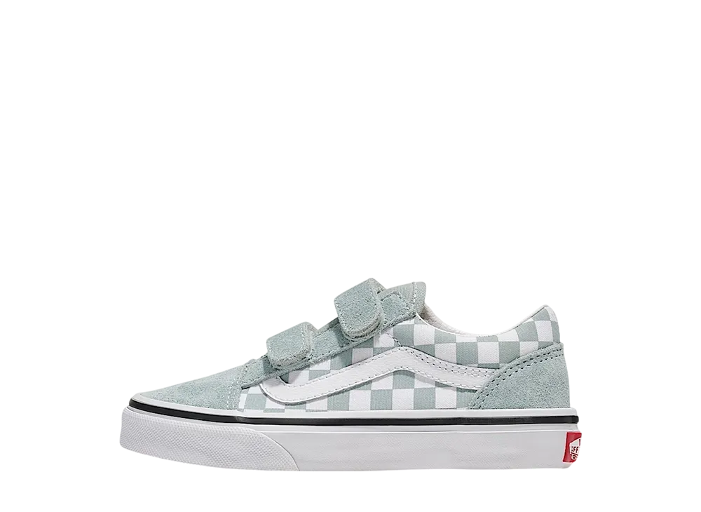バンズ リトルキッズ オールドスクール V チェッカーボード "ピュアグレー/ホワイト"