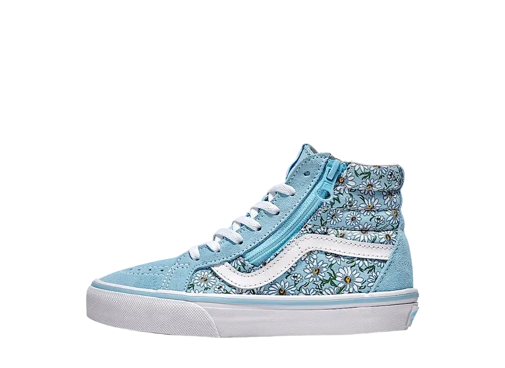 バンズ リトルキッズ スケートハイ リシュー サイドジップ "ブルー/ホワイト"