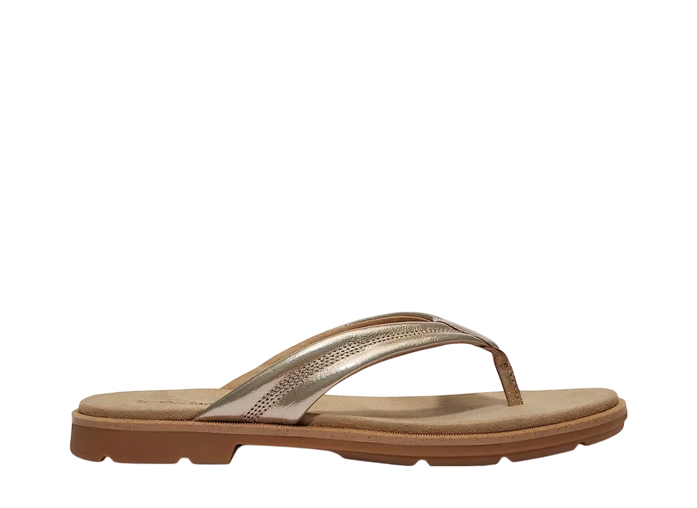 Timberland Women's Calista Bay Thong Sandal "Gold Metallic"