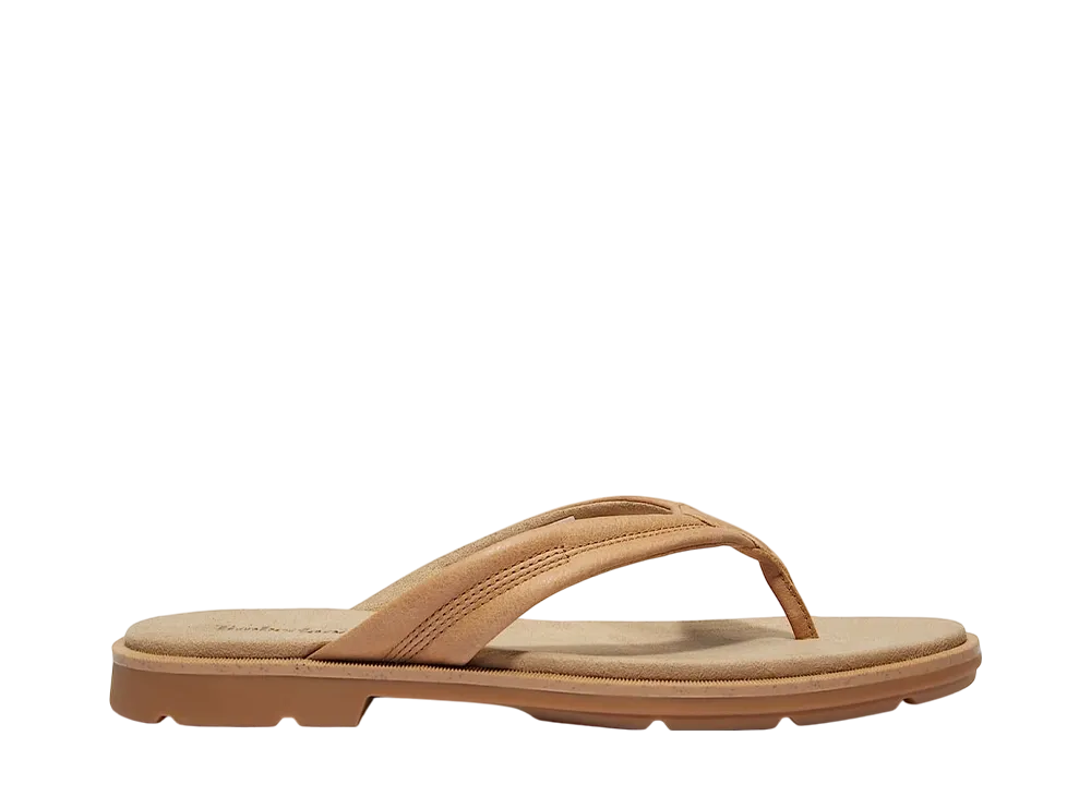Timberland Women's Calista Bay Thong Sandal "Medium Beige Full Grain"