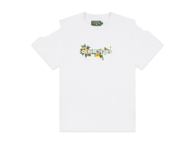 DENIM TEARS Cotton Floral Logo Tee "White"