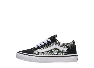 Vans Little Kids Old Skool Daisies "Black/White"