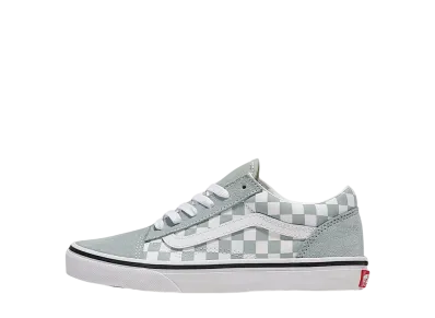 Vans Big Kids Old Skool V Checkerboard "Pure Grey/White"