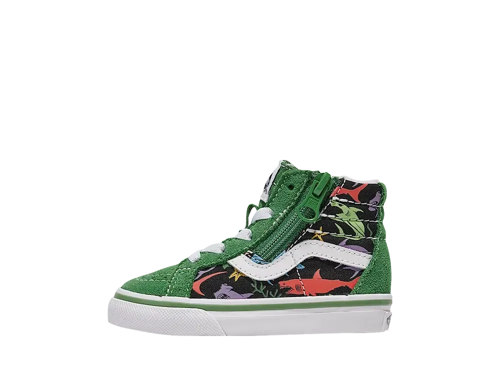Vans Toddler Sk8-Hi Reissue Side Zip Shark "Green/Black"