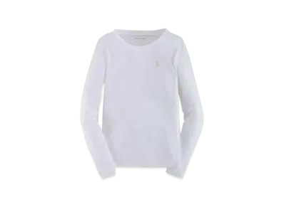 Polo Ralph Lauren Kids Cotton Long Sleeve Tee "White"