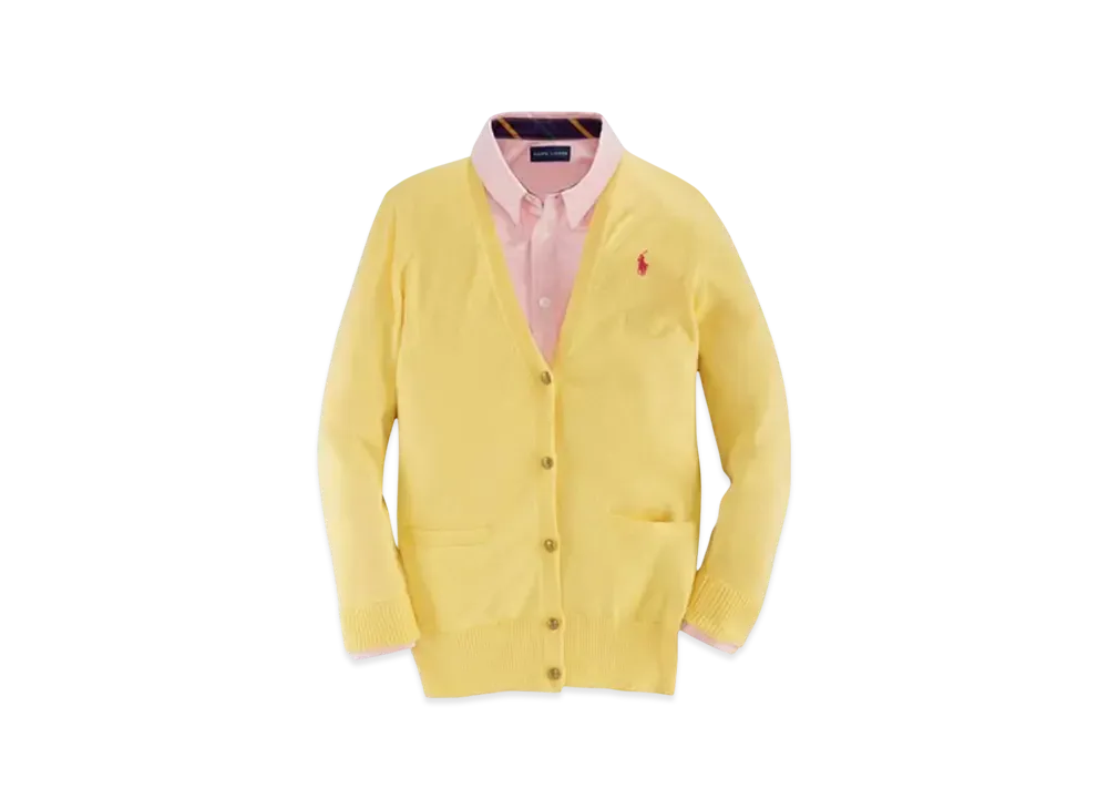 Polo Ralph Lauren Kids Slouchy Cotton Cardigan "Yellow"