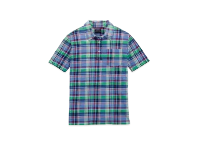 Polo Ralph Lauren Kids Plaid Cotton Polo Shirt "Blue"